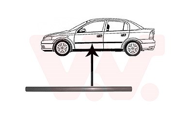 Van Wezel Zier-/Schutzleiste, Tür [Hersteller-Nr. 3742423] für Opel von VAN WEZEL