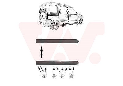 Van Wezel Zier-/Schutzleiste, Tür [Hersteller-Nr. 4310426] für Renault von VAN WEZEL