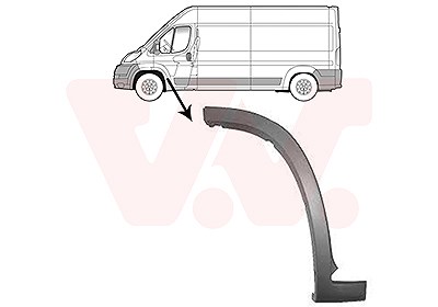 Van Wezel Zier-/Schutzleiste, Kotflügel [Hersteller-Nr. 1651401] für Citroën, Fiat, Peugeot von VAN WEZEL