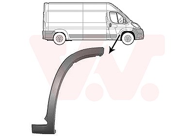 Van Wezel Zier-/Schutzleiste, Kotflügel [Hersteller-Nr. 1651402] für Citroën, Fiat, Peugeot von VAN WEZEL