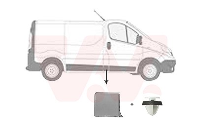 Van Wezel Zier-/Schutzleiste, Seitenwand [Hersteller-Nr. 4396404] für Fiat, Nissan, Opel, Renault von VAN WEZEL