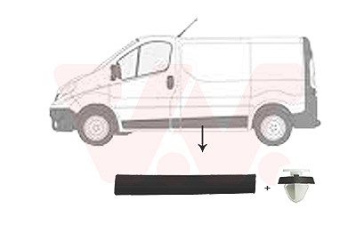 Van Wezel Zier-/Schutzleiste, Seitenwand [Hersteller-Nr. 4396425] für Fiat, Nissan, Opel, Renault von VAN WEZEL