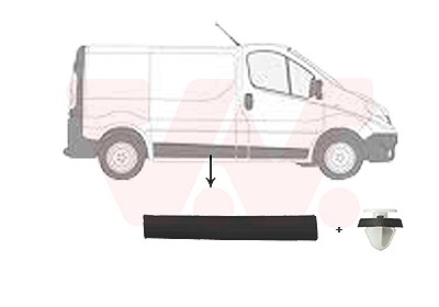 Van Wezel Zier-/Schutzleiste, Seitenwand [Hersteller-Nr. 4396426] für Fiat, Nissan, Opel, Renault von VAN WEZEL