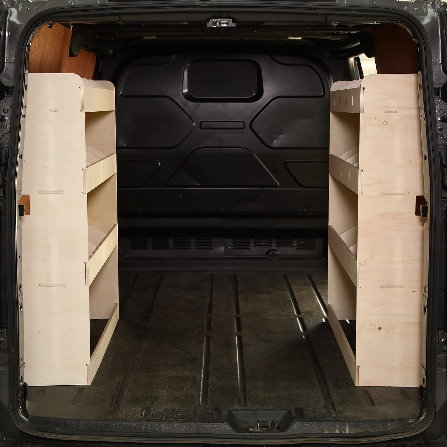 VANIFY - Kompatibel mit Ford Transit Custom L2 2012+ Fahrzeugeinrichtung Fahrzeugregale, doppelte Regale hinten von VANIFY