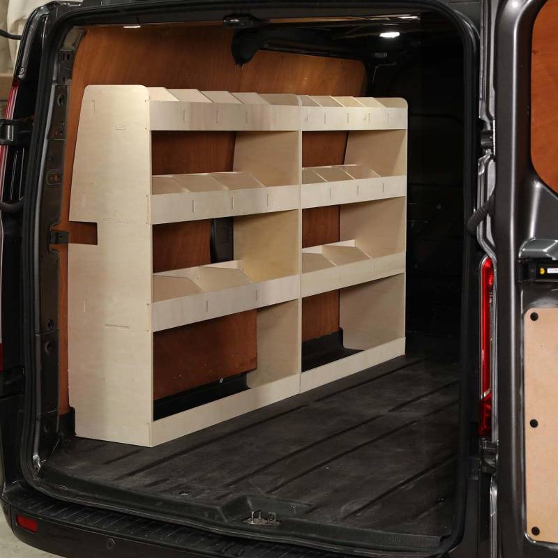 Vanify - Kompatibel mit Ford Transit Custom L1 2012+ Fahrzeugeinrichtung Fahrzeugregale, komplette Fahrerseite Regal von VANIFY