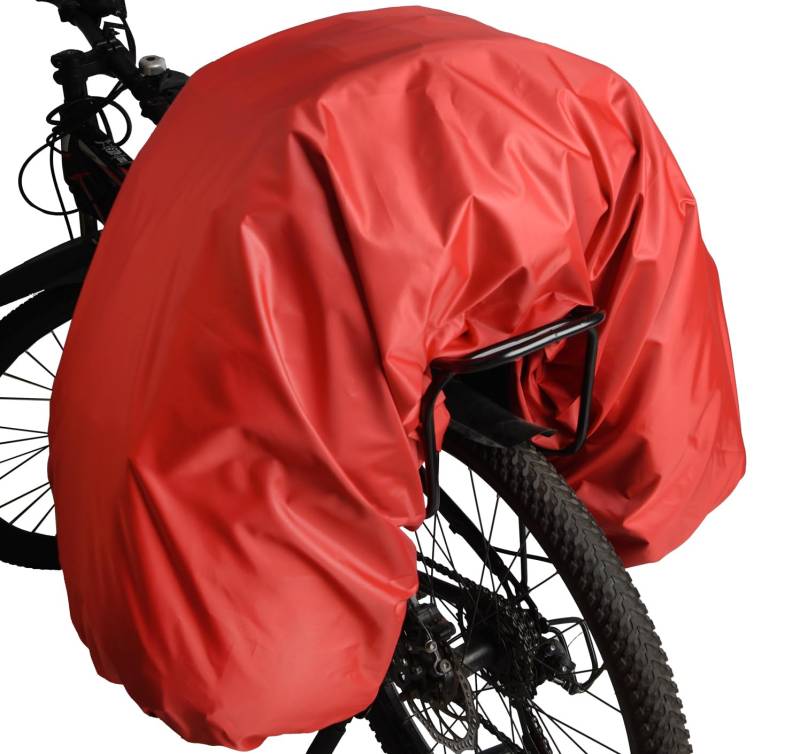 VAOLOAV 100L Regenhülle für Regenüberzug Rahrradkorb Fahrradtasche Gepäckträger Wasserdichte Rot von VAOLOAV