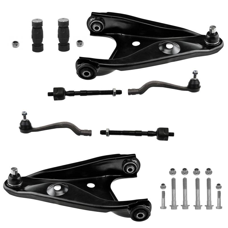 1x Querlenker Set: 2x Querlenker 2x Spurstangenkopf 2x Axialgelenk 2x Koppelstange mit Schrauben von various