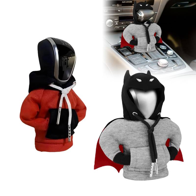 VARKAGE 2 Stück Schaltknauf Hoodie, Schalthebel Hoodie, Hoodie Schaltknauf für Manueller Oder Automatischer Schalthebel Auto Dekoratives von VARKAGE