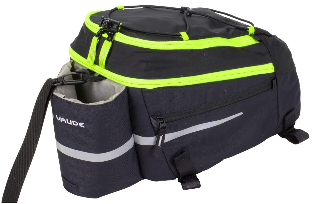 VAUDE Silkroad L Fahrradtasche Gepäckträgertasche 9+2l (Black-Lime SE, Einheitsgröße) von VAUDE