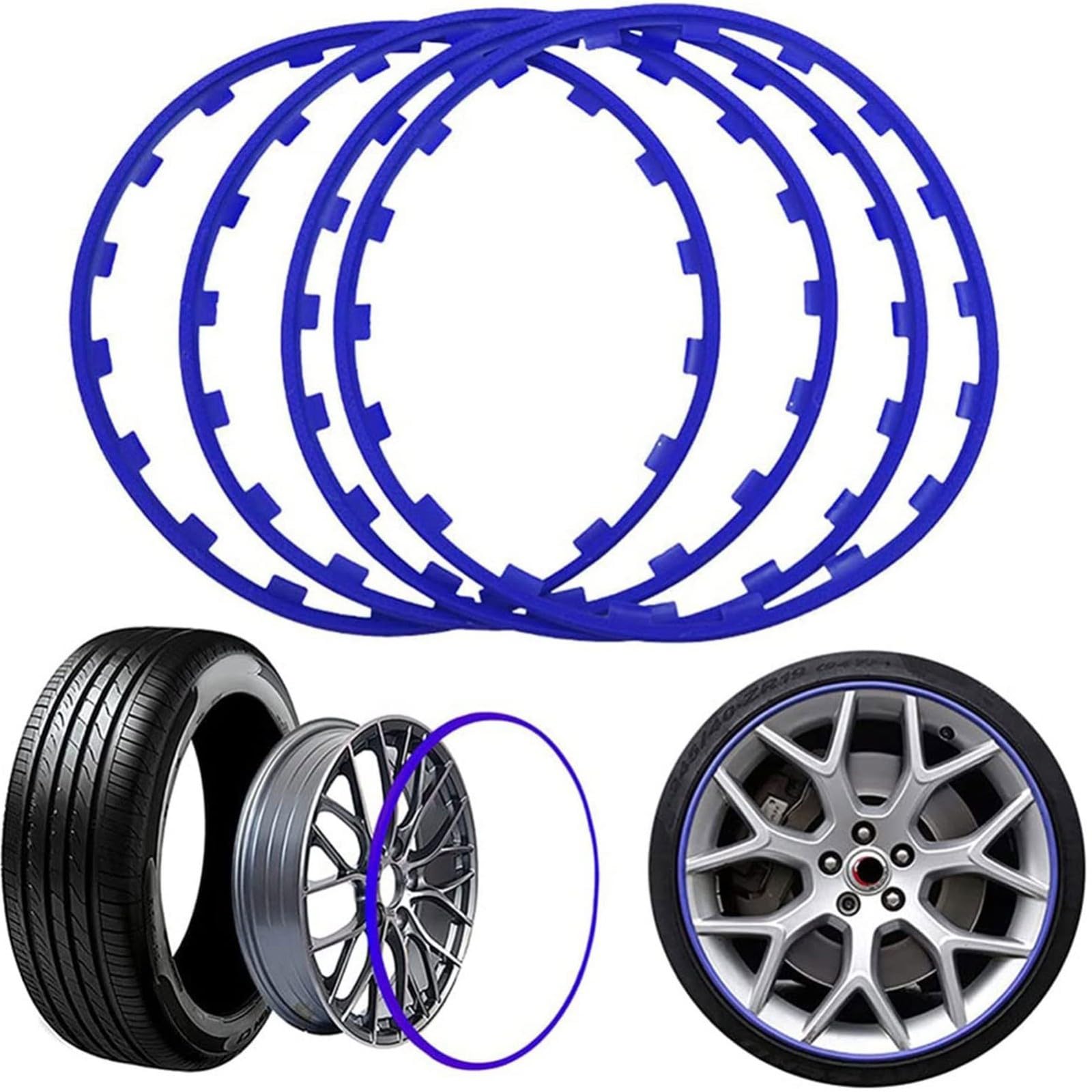 VAYEODEYU Felgenschützer, Felgenschutz for Leichtmetallfelgen, Wiederherstellung von Abnutzungserscheinungen und Schrammen an Autorädern, 16 17 18 19 20 Zoll, Leichtmetall-Reparaturset(3,16 INCH) von VAYEODEYU