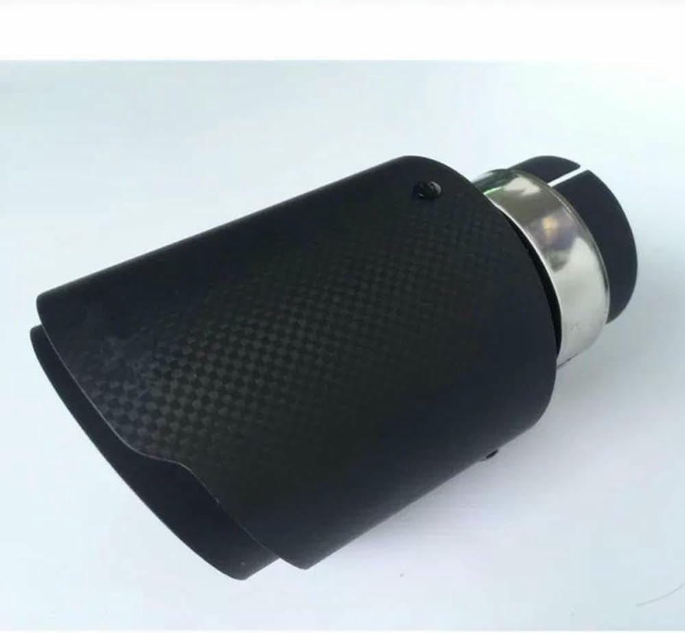 VBCXGV Auto Carbon Fiber Auspuff Schalldämpfer Rohr Spitze Gerade Universal Schwarz Edelstahl Schalldämpfer Dekorationen von VBCXGV