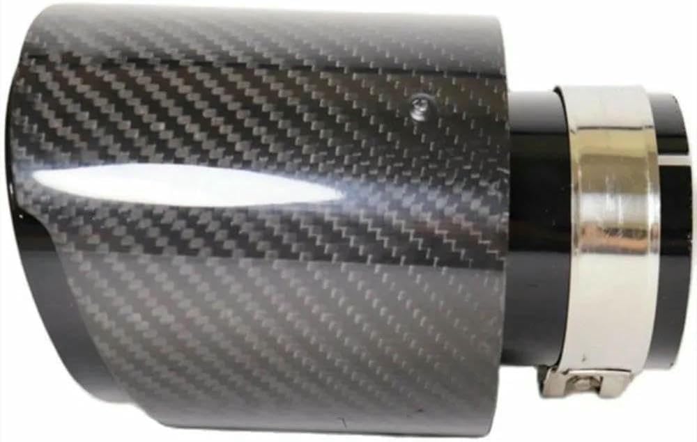 VBCXGV Auto Carbon Fiber Glossy Auspuff Schalldämpfer Rohr Spitze Gerade Universal Schwarz Edelstahl Schalldämpfer Dekorationen von VBCXGV