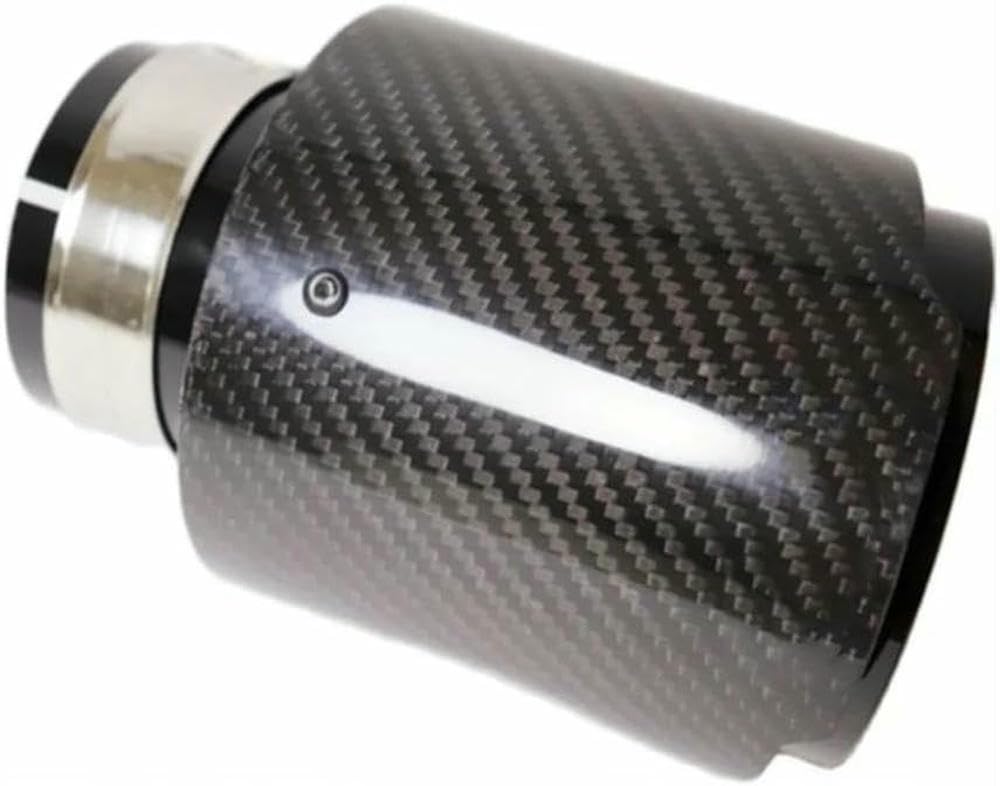 VBCXGV Auto Carbon Fiber Glossy Auspuff Schalldämpfer Rohr Spitze Gerade Universal Schwarz Edelstahl Schalldämpfer Dekorationen von VBCXGV