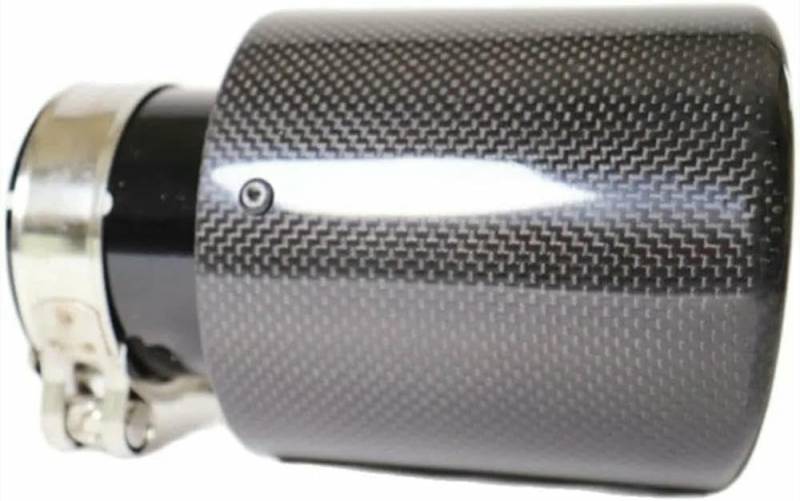 VBCXGV Auto glänzend Carbon Fiber Auspuff Schalldämpfer Rohr Spitze Curl Universal schwarz Edelstahl Schalldämpfer Dekorationen von VBCXGV