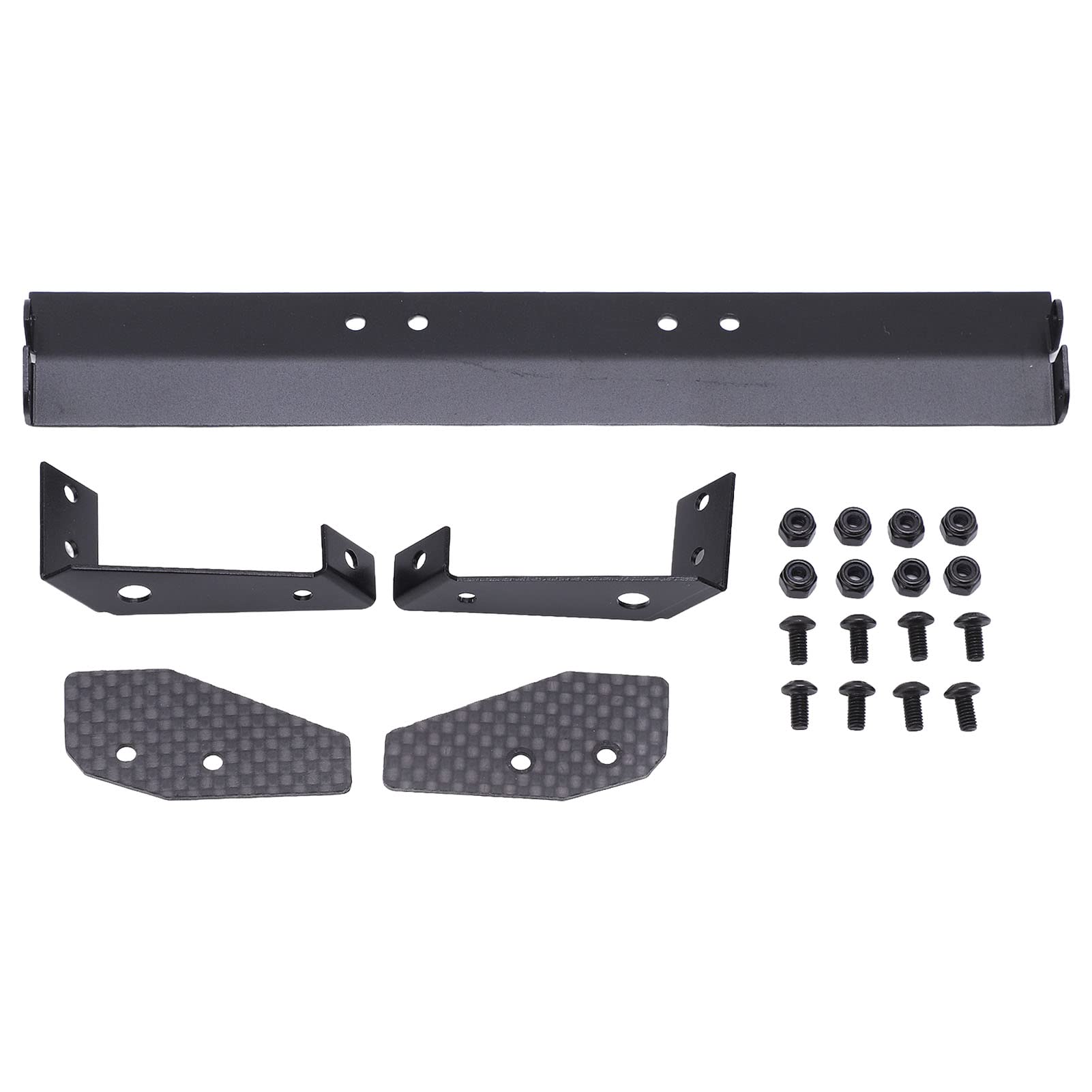 VBESTLIFE Aluminiumlegierung RC Heckspoiler Flügel, Geeignet für RC1/10 RC Auto, Schwarz, Aluminiumlegierung (poliert/gebürstet), Einschraubbar von VBESTLIFE