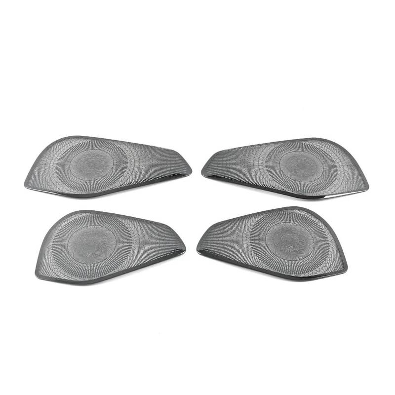 VBKSLVRL Auto-Audio-Lautsprecherabdeckung Lautsprecherpolster Zierrahmen Aufkleber Kompatibel mit Bestune T55 2021-2024 Edelstahl-Innenausstattung(Black-4Door-4PCS) von VBKSLVRL