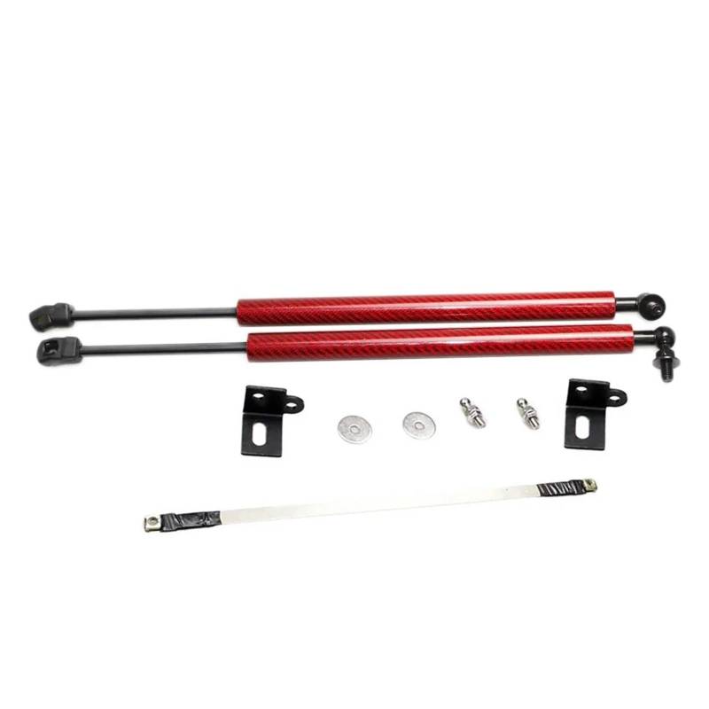 VBKSLVRL Motorhauben-Modifikation aus Kohlefaser for Dodge Journey JC, kompatibel mit Fiat Freemont 2009–2020, Federbeine, Stoßdämpfer-Hubstützen(Red) von VBKSLVRL