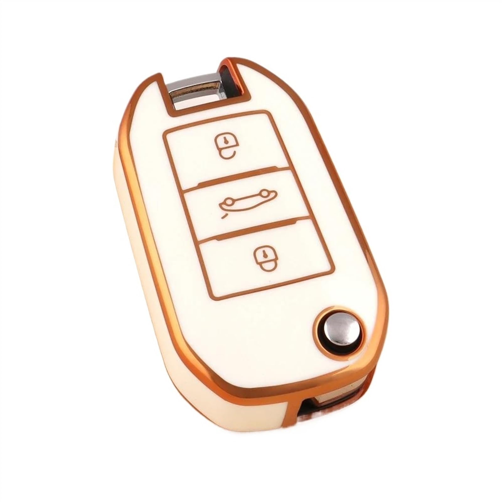 Auto Schlüssel Kompatibel Mit Citroen Für C3 C4 Für Cactus C6 C8 1 Stück Autoschlüsselabdeckung Auto-Klappschlüsseletui Abdeckung Shell Remote Fob Case Sleeve Autoschlüsseltasche(Color 2,A style) von VBNYBA