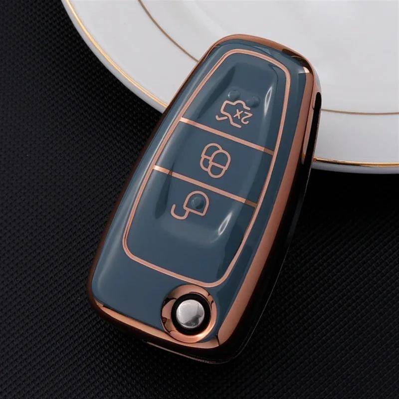 Auto Schlüssel Kompatibel Mit Ford Für Focus MK3 Für Mondeo Für Fiesta Für Kuga Für Ecosport Für Escape Für Ranger 1 Stück Auto-Flip-Key-Case-Abdeckung Key Shell Fob Schlüsselanhänger(color1,A) von VBNYBA