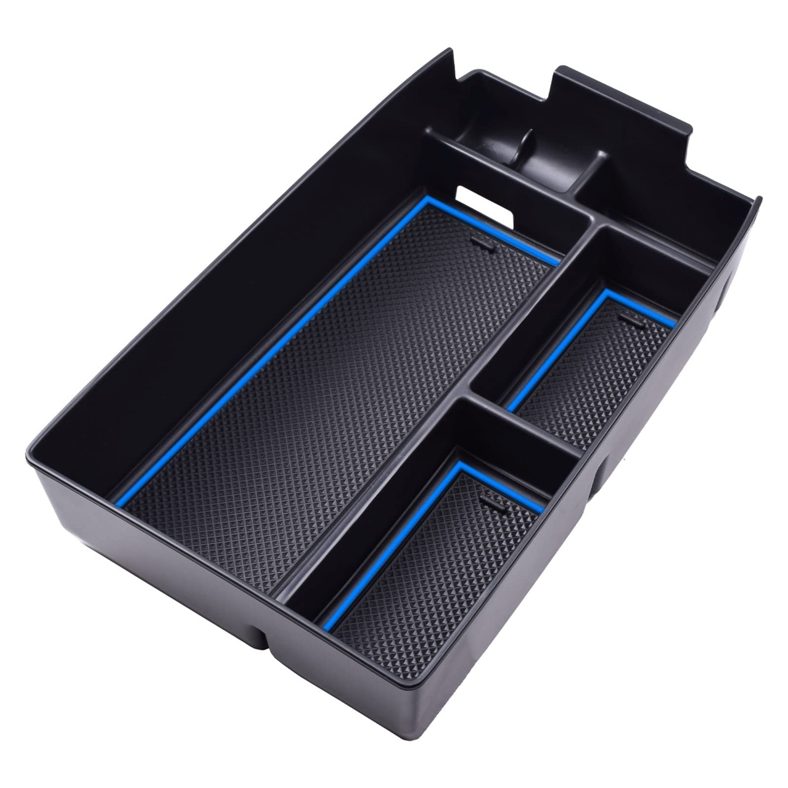 Kompatibel Mit Ford Für Escape Für Bronco Sport 2020 2022 2021 2023 Auto Center Console Organizer Tray Aufbewahrungsbox Zubehör Auto Center Console Tray(Blue) von VBNYBA