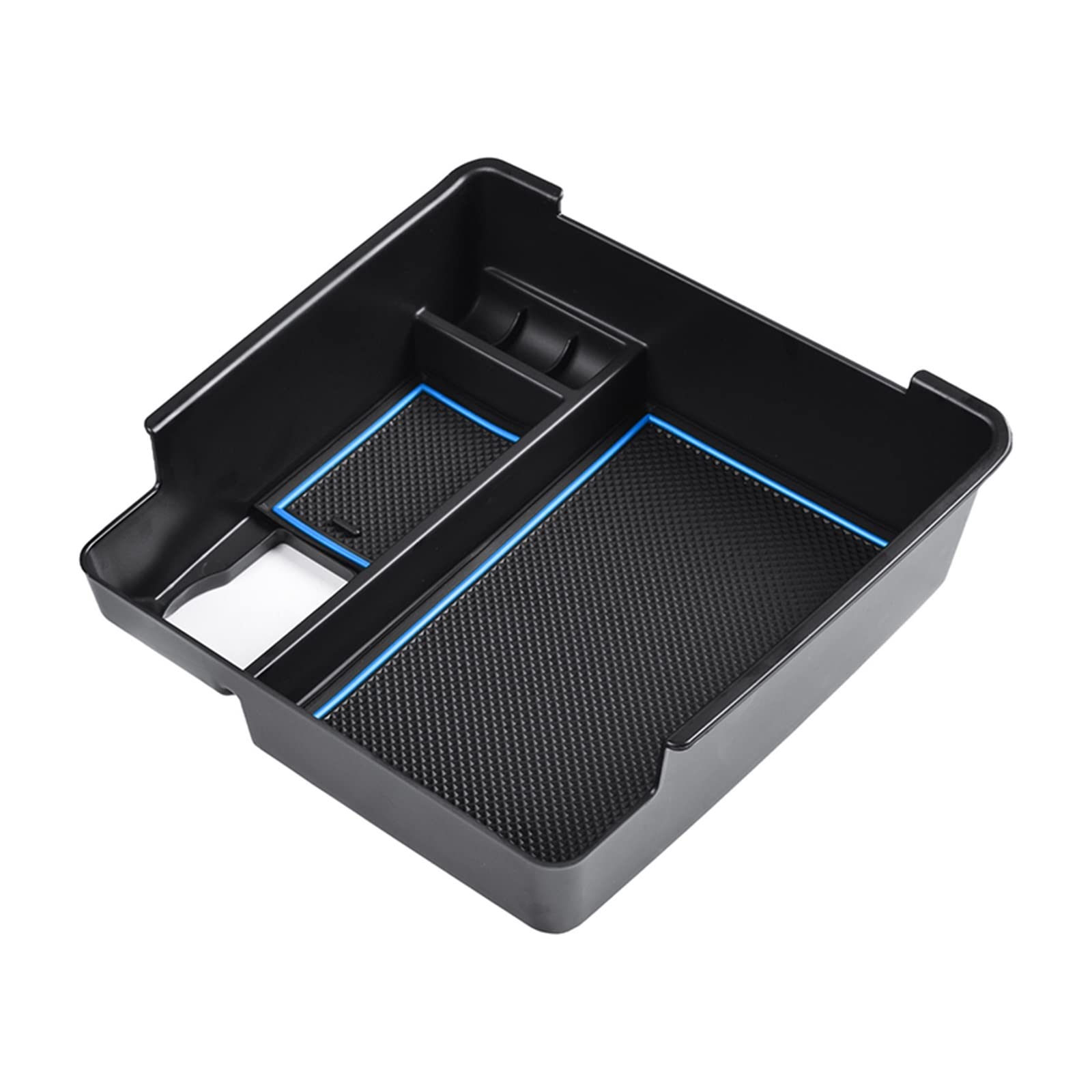 Kompatibel Mit Nissan Für Frontier 2022 2023 Auto Mittelkonsole Armlehne Aufbewahrungsbox Organizer Tablett Innenausstattung Zubehör Auto Center Console Tray(Blue) von VBNYBA