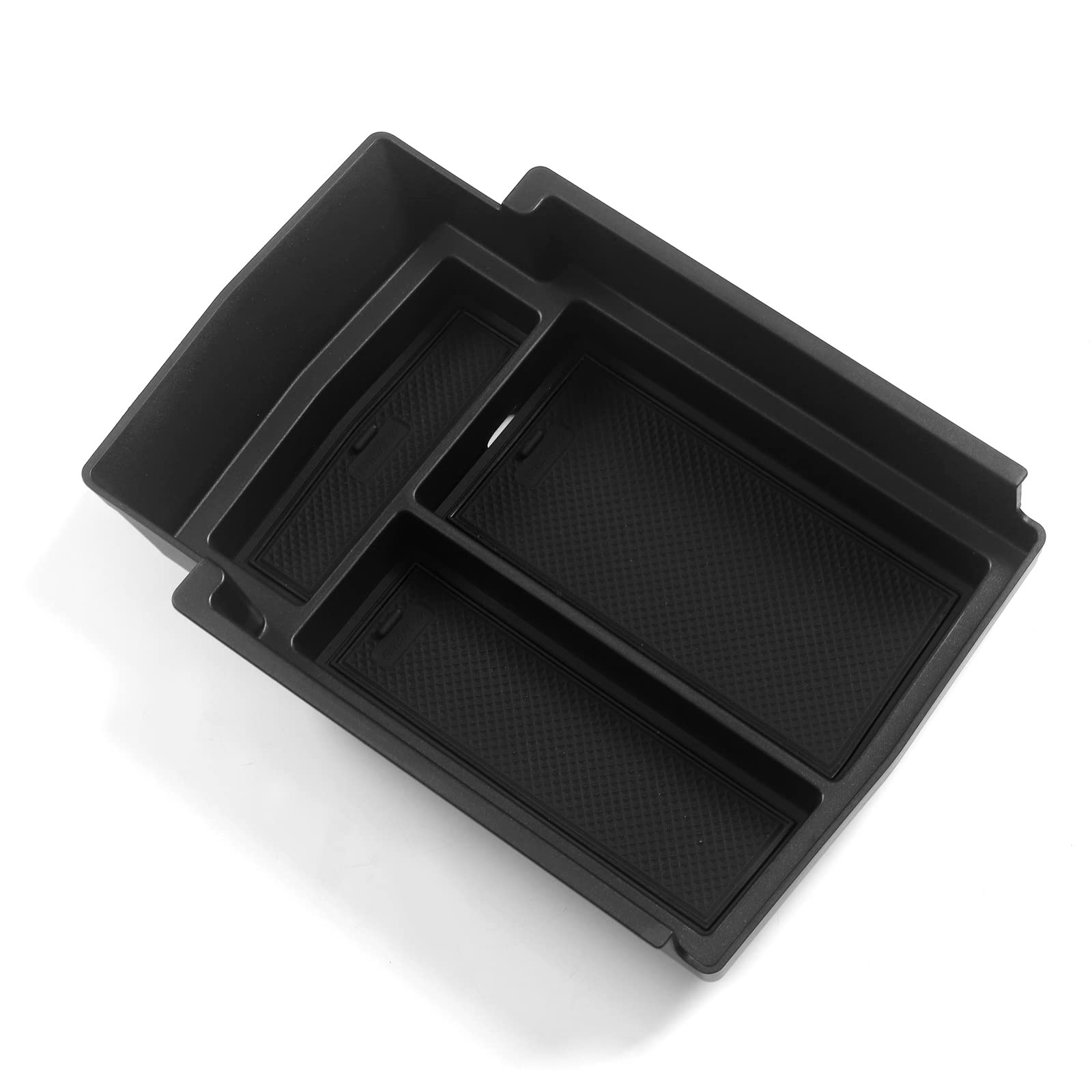 Kompatibel Mit Toyota Für BZ4X 2022 2023 Mittelkonsolen-Armlehnenbox Ablagefach Innenaufräumzubehör-Organizer Auto Center Console Tray(Black) von VBNYBA