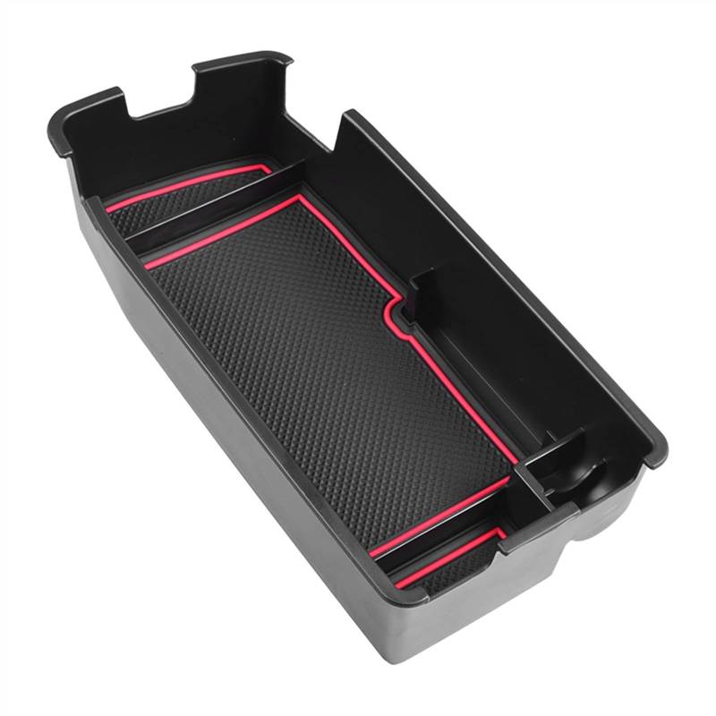 VBNYBA Auto-Mittelkonsolen-Organizer-Fach, Kompatibel Mit Chevy Für Bolt EV Für Bolt EUV 2022 2023 Armlehnen-Aufbewahrungsbox Innenausstattung Auto Center Console Tray(Red) von VBNYBA