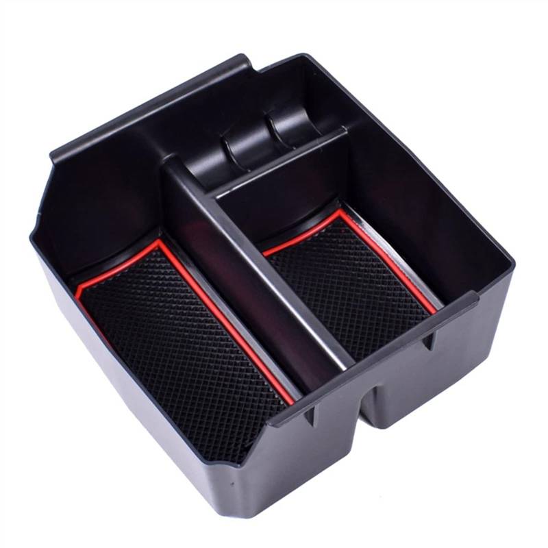 VBNYBA Auto-Mittelkonsolen-Organizer-Fach, Konsolenbox, Kompatibel Mit Jeep Für Wrangler JK JKU 2011 2012 2013 2014 2015 2016 2017 2018 Zubehör Auto Center Console Tray(Red) von VBNYBA