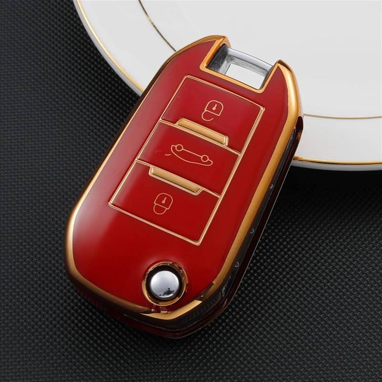 VBNYBA Auto Schlüssel Kompatibel Mit Citroen Für C3 C4 Für Cactus C6 C8 1 Stück Autoschlüsselgehäuse Abdeckung Auto Flip Key Case Cover Shell Taste Fernbedienung Schlüsselgehäuse(color1,A) von VBNYBA