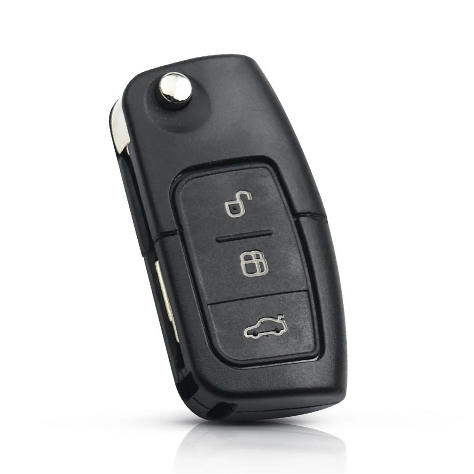 VBNYBA Auto Schlüssel Kompatibel Mit Ford Für Focus Für Mondeo Für Fiesta Für C-Max Für S-Max Für Galaxy 1 Stück Auto 3 Tasten Flip Folding Remote Key Shell Case von VBNYBA