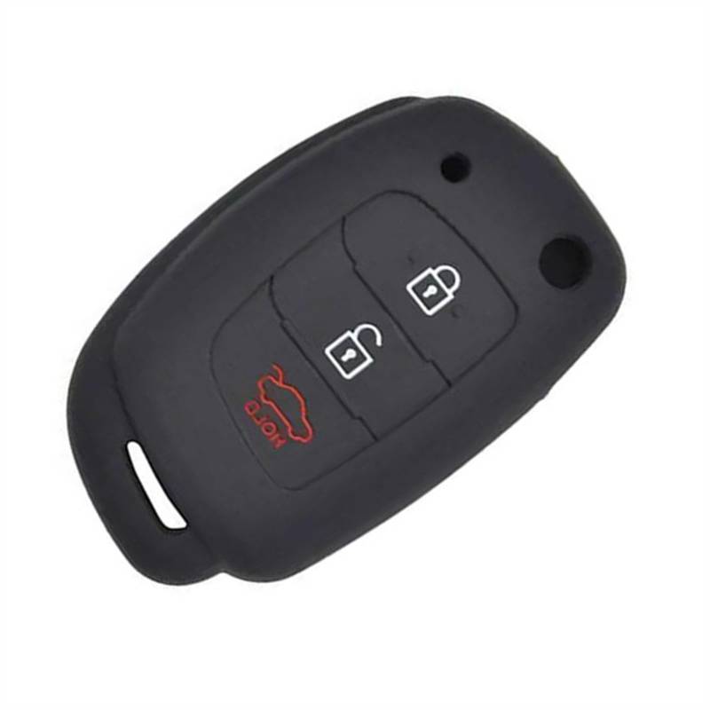 VBNYBA Auto Schlüssel Kompatibel Mit Hyundai Für Santa Fe 2014 2015 2016 2017 2018 Autoschlüssel-Abdeckung Schlüsselschutzhülle 3-Tasten-Auto-Fernbedienung Flip Key Shell Cover Case von VBNYBA