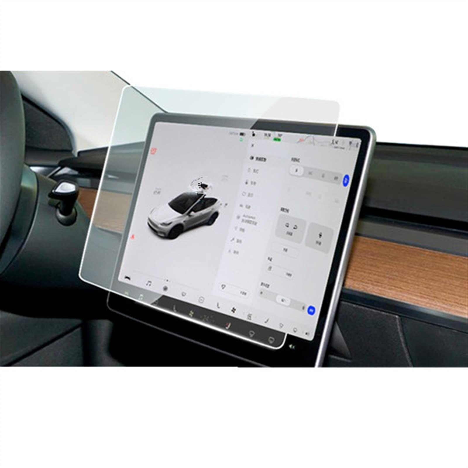 VBNYBA Autoinnenausstattung GPS Navigation Touchscreen Schutzfolie Aus Gehärtetem Glas Innen Kompatibel Mit Tesla Für Model Y 2020 2021 2022 2023(Blu ray) von VBNYBA