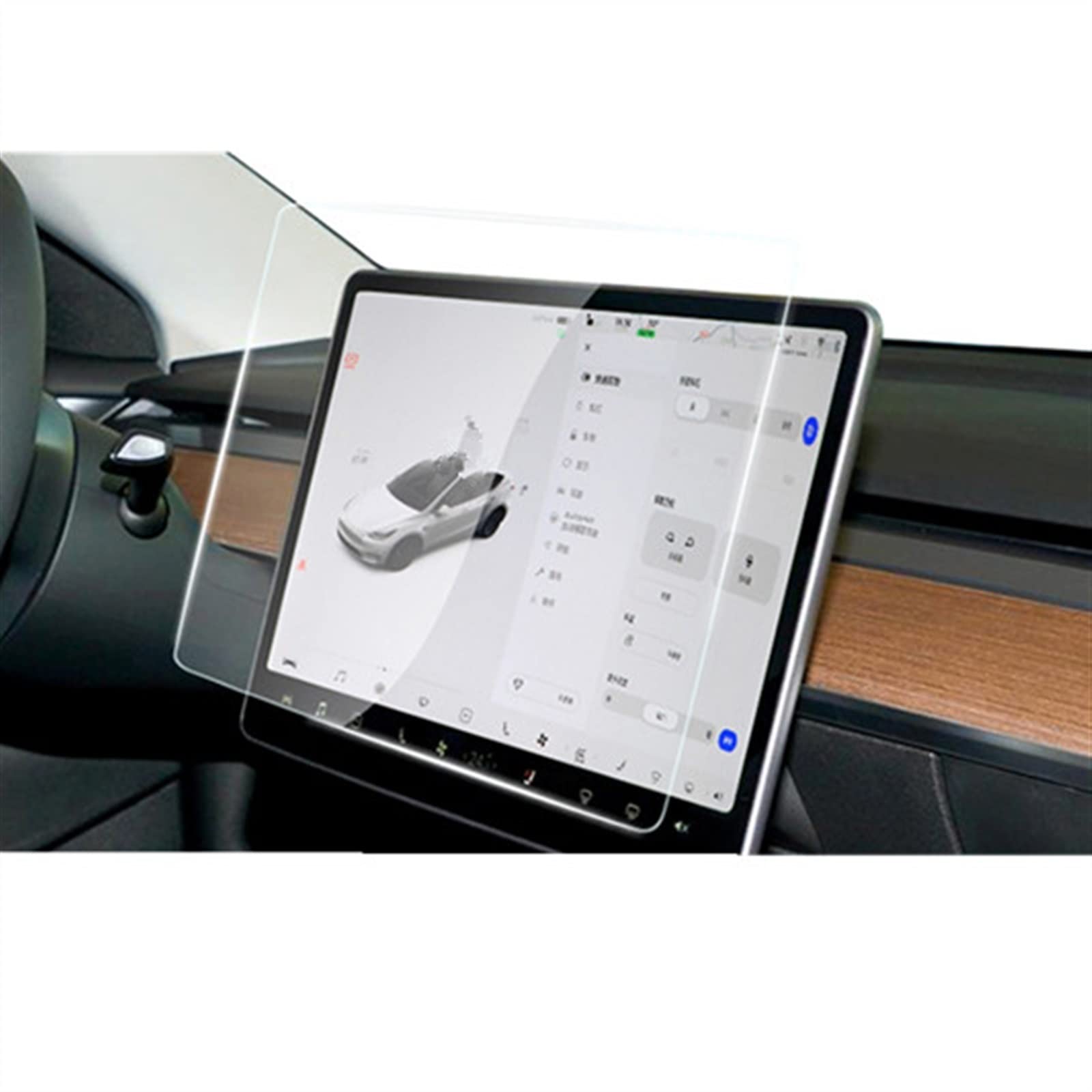 VBNYBA Autoinnenausstattung GPS Navigation Touchscreen Schutzfolie Aus Gehärtetem Glas Innen Kompatibel Mit Tesla Für Model Y 2020 2021 2022 2023(Frosted) von VBNYBA