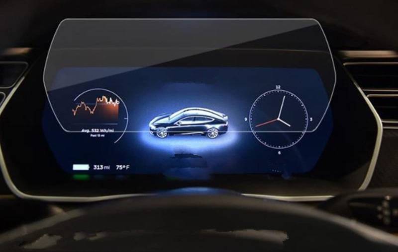 VBNYBA Autoinnenausstattung Kompatibel Mit Tesla Für Model S Zentralsteuerung Navigation Touchscreen GPS Displayschutzfolie 17 Zoll Armaturenbrett Schutzfolie(Meter) von VBNYBA