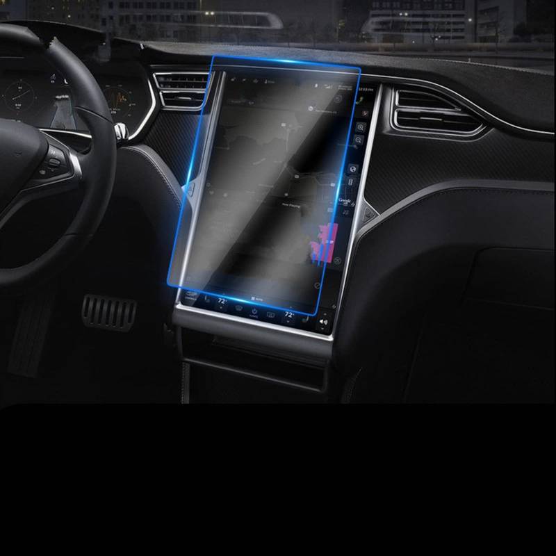 VBNYBA Autoinnenausstattung Kompatibel Mit Tesla for Model S 2014 2015 2016 GPS Tempered Glass Protector Film Interior Navigation Protection Film 17 Zoll von VBNYBA