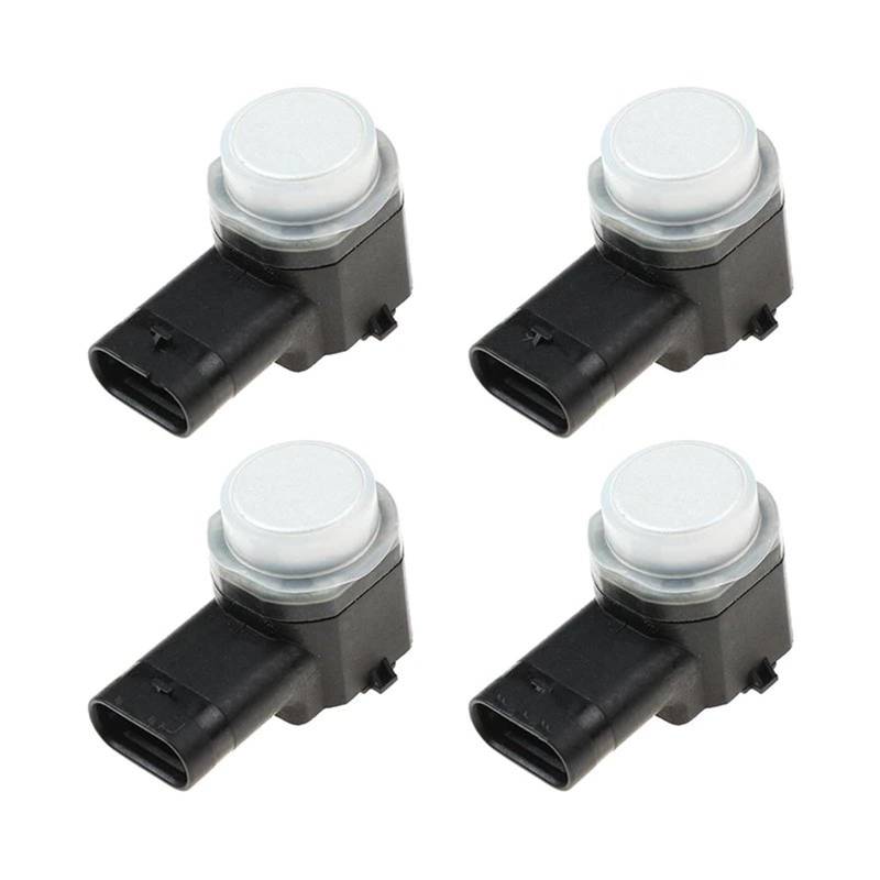 VBNYBA Kompatibel Mit Ford Auto-Einparkhilfe Objektsensorpdc Parksensor Parkradar Einparkhilfe Cj5t15k859aaw Parksensor PDC(White,4pcs) von VBNYBA