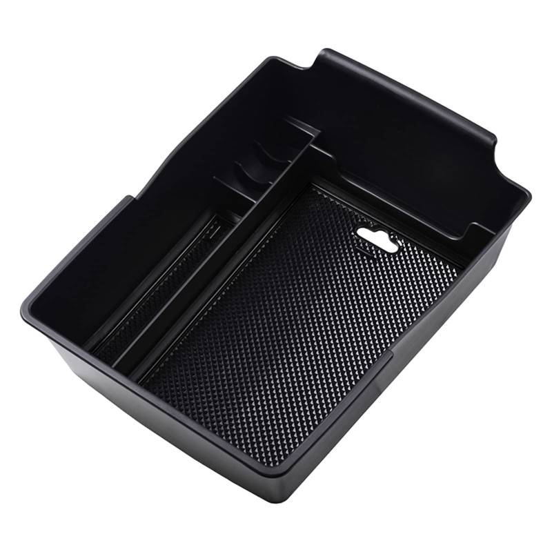 VBNYBA Kompatibel Mit Hyundai Für Santa 2021 2022 2023 Auto Center ConsoleOrganizer Fach Für Die Mittelkonsole Innenausstattung Der Armlehnen-Aufbewahrungsbox Auto Center Console Tray(Black) von VBNYBA