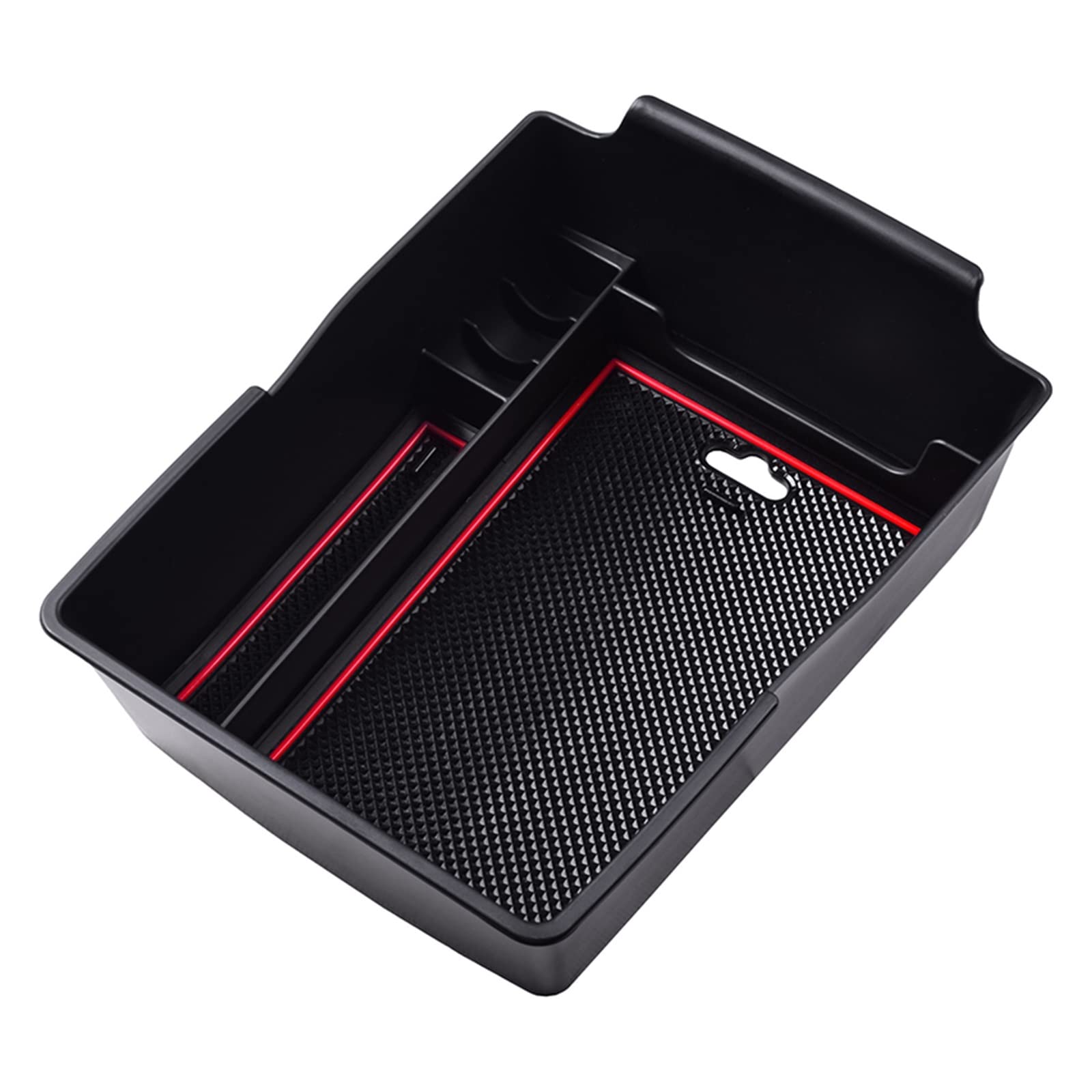 VBNYBA Kompatibel Mit Hyundai Für Santa 2021 2022 2023 Auto Center ConsoleOrganizer Fach Für Die Mittelkonsole Innenausstattung Der Armlehnen-Aufbewahrungsbox Auto Center Console Tray(Red) von VBNYBA