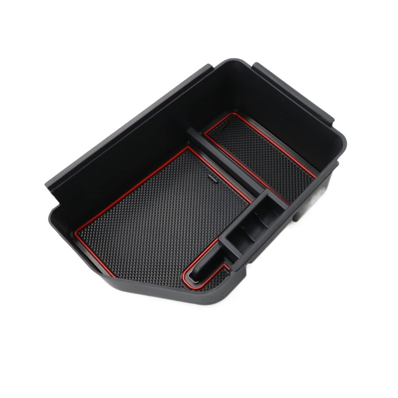 VBNYBA Kompatibel Mit K&ia Für EV6 2022 2023 Auto-zentrale Aufbewahrungsbox, Armlehnen-Organizer, Auto-Innenraum-Aufräumzubehör Auto Center Console Tray(Red) von VBNYBA