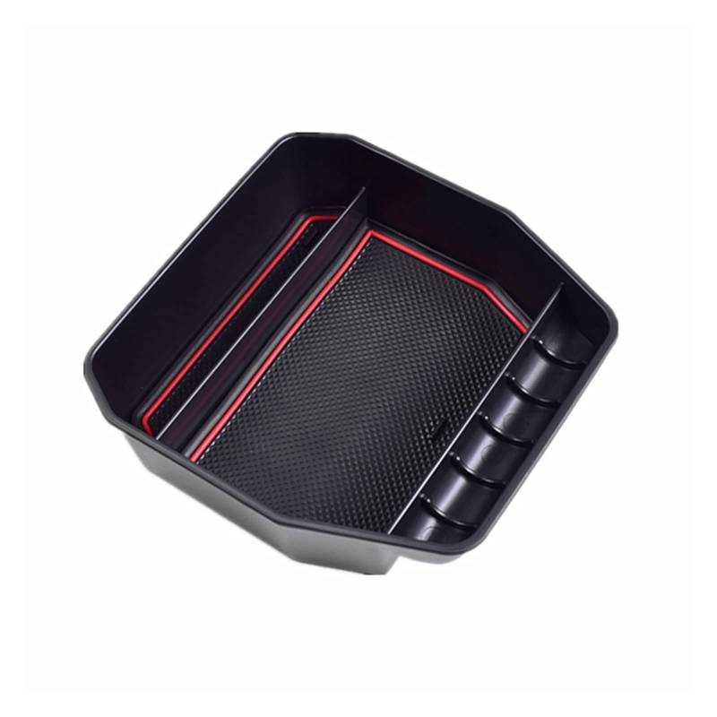 VBNYBA Kompatibel Mit Land Für Rover Für Defender 90 110 2020 2021 Car Center Console Organizer Tablett Armlehne Aufbewahrungsbox Innenausstattung Auto Center Console Tray(Red) von VBNYBA