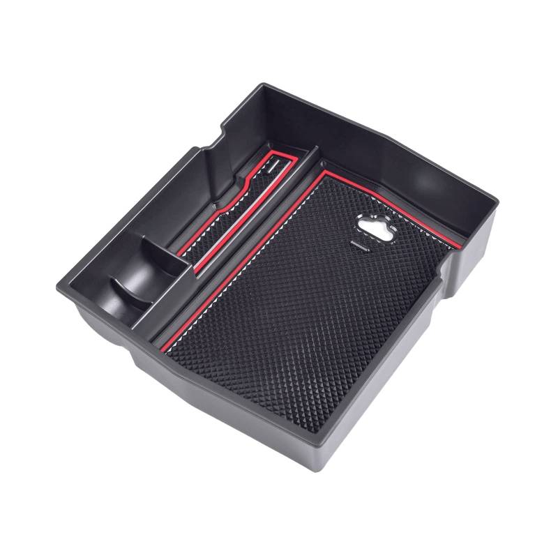 VBNYBA Kompatibel Mit Subaru Für Forester 2019 2020 2021 2022 2023 Auto Mittelkonsole Armlehne Aufbewahrungsbox Halter Innen Organizer Handschuhfach Auto Center Console Tray(Red) von VBNYBA