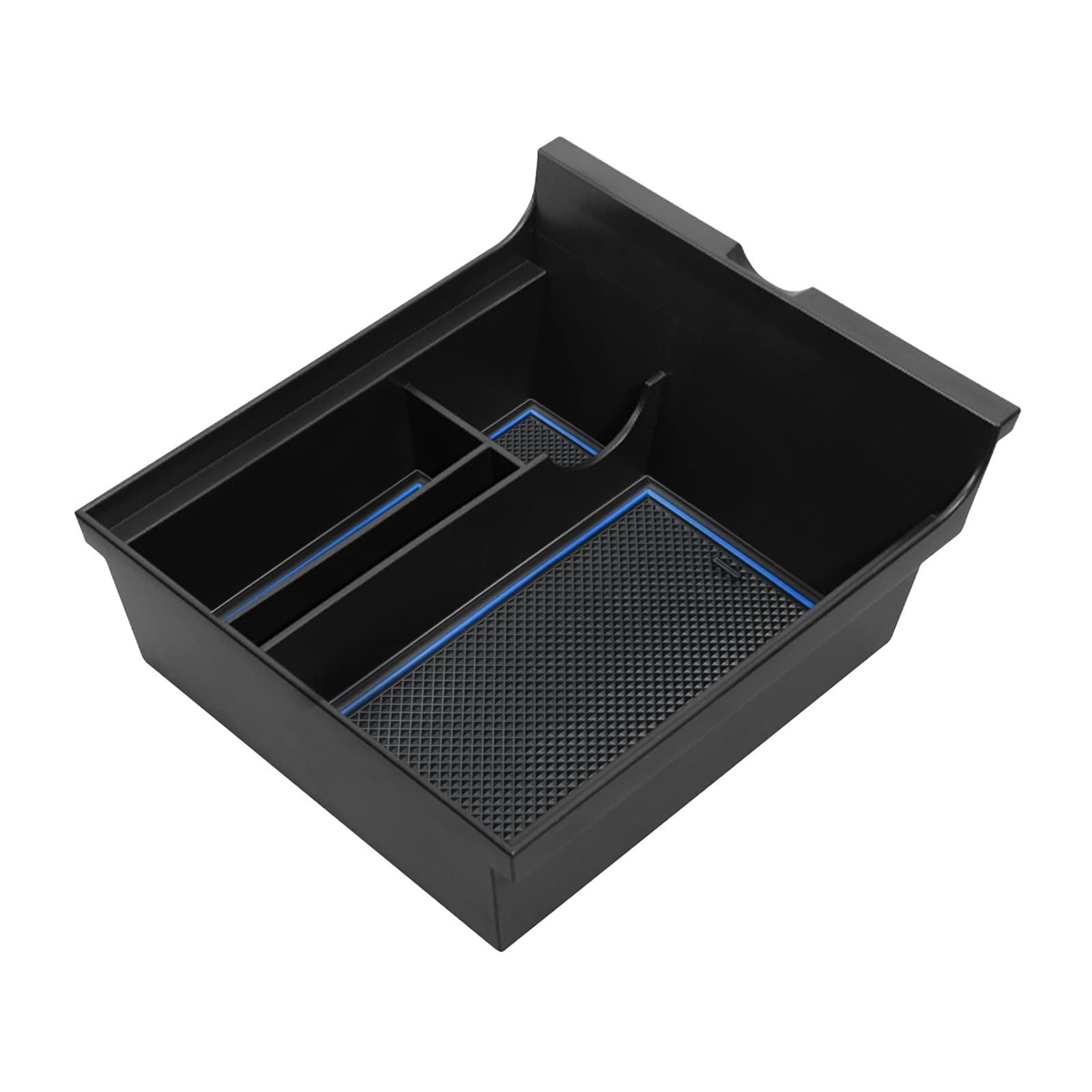 VBNYBA Kompatibel Mit Tesla Für Model 3/Y 2021 2022 Auto-Armlehnen-Aufbewahrungsbox, Mittelkonsole, Organizer-Ablage, Auto-Innenzubehör Auto Center Console Tray(Blue) von VBNYBA