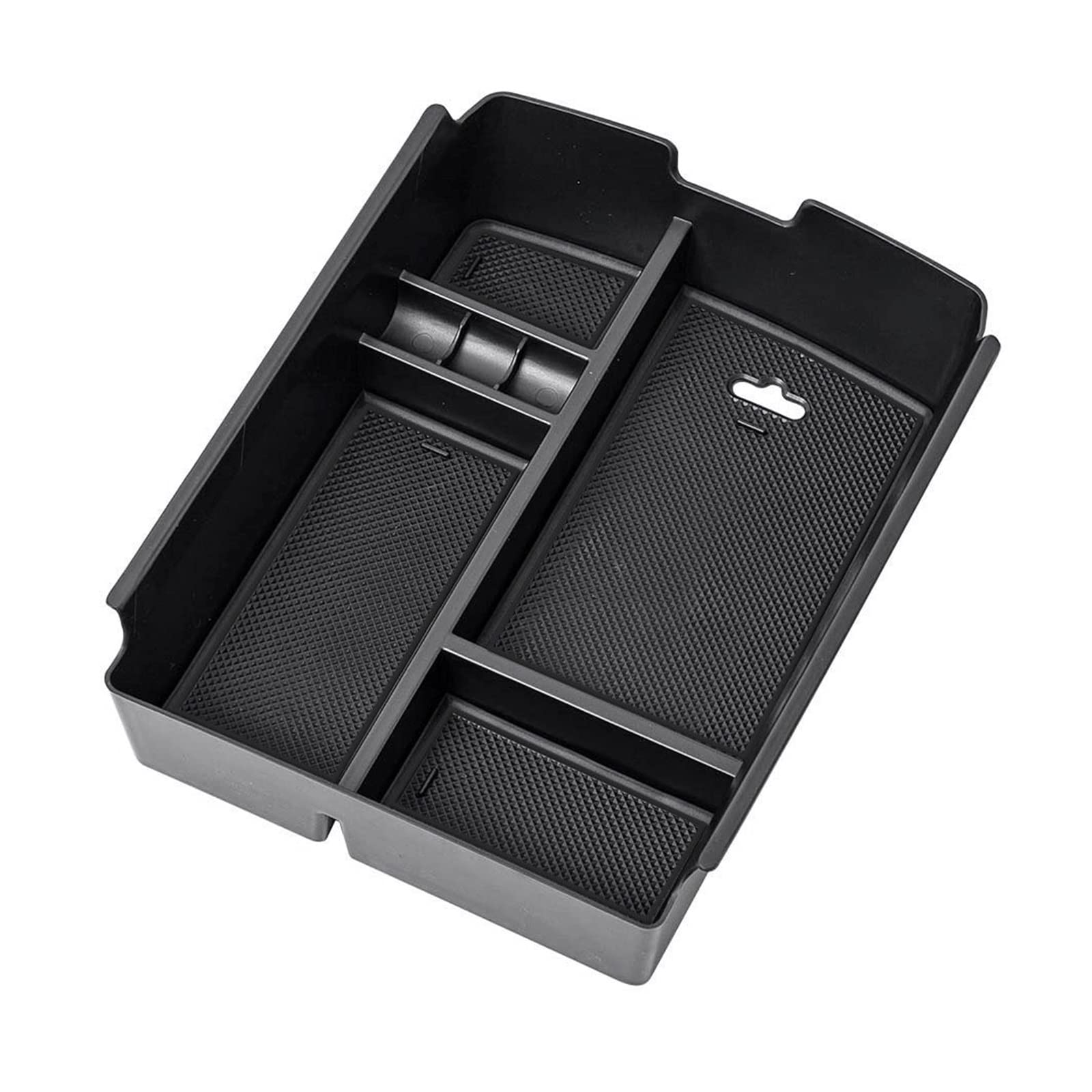 VBNYBA Kompatibel Mit VW Für Atlas Für Teramont 2017 2018 2019 2020 2021 2022 2023 Aufbewahrungsbox Für Die Mittelkonsole Im Auto Auto Center Console Tray(Black) von VBNYBA