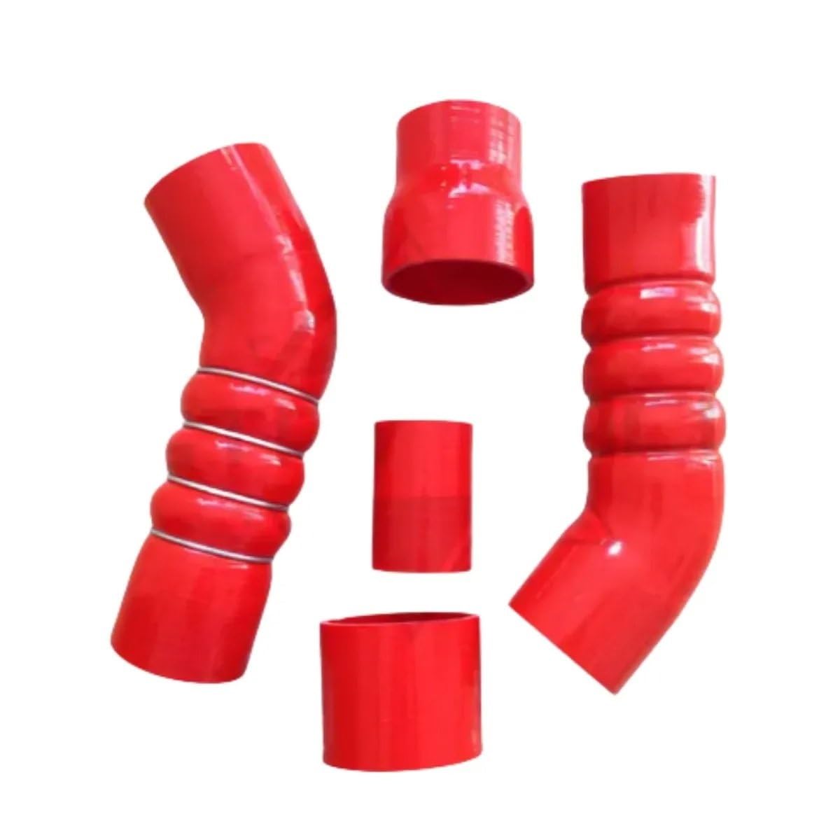 VBNYBA Kühlerschlauch-Set Kompatibel Mit Für TT 8J 2,0 Silikon Ladeluftkühler Boost Intake Schlauch Rohr Kit Auto Motor Kühler Schläuche(Red) von VBNYBA