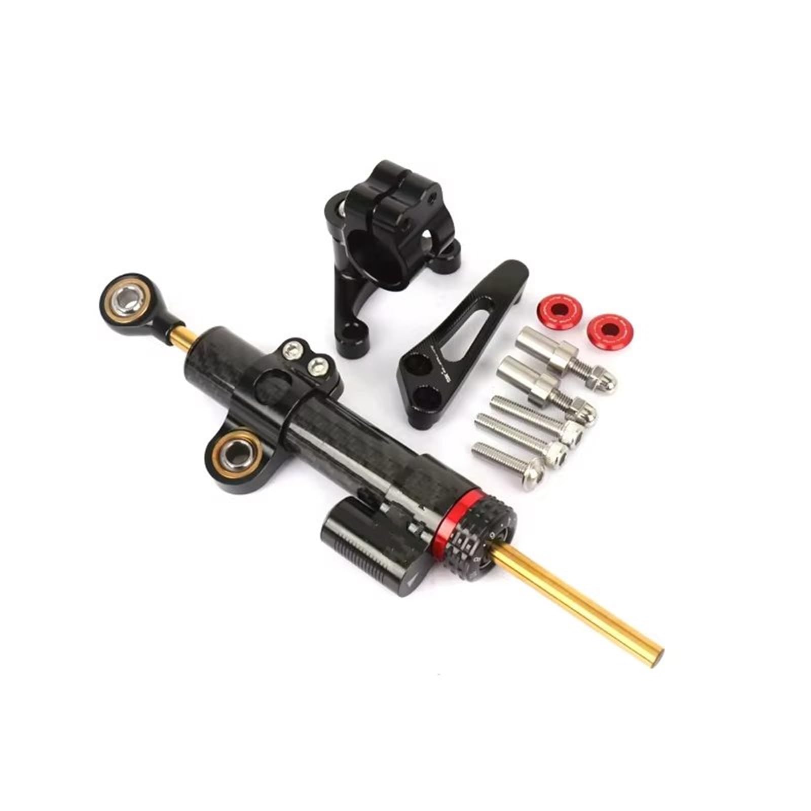 VBNYBA Motorrad Dämpfer Stabilisator Kompatibel Mit Ducati Für Supersport 950 2018 2019 2020 2021 Motorradzubehör Lenkungsdämpfer Stabilisator Halterung Mount Kit(Black,C) von VBNYBA