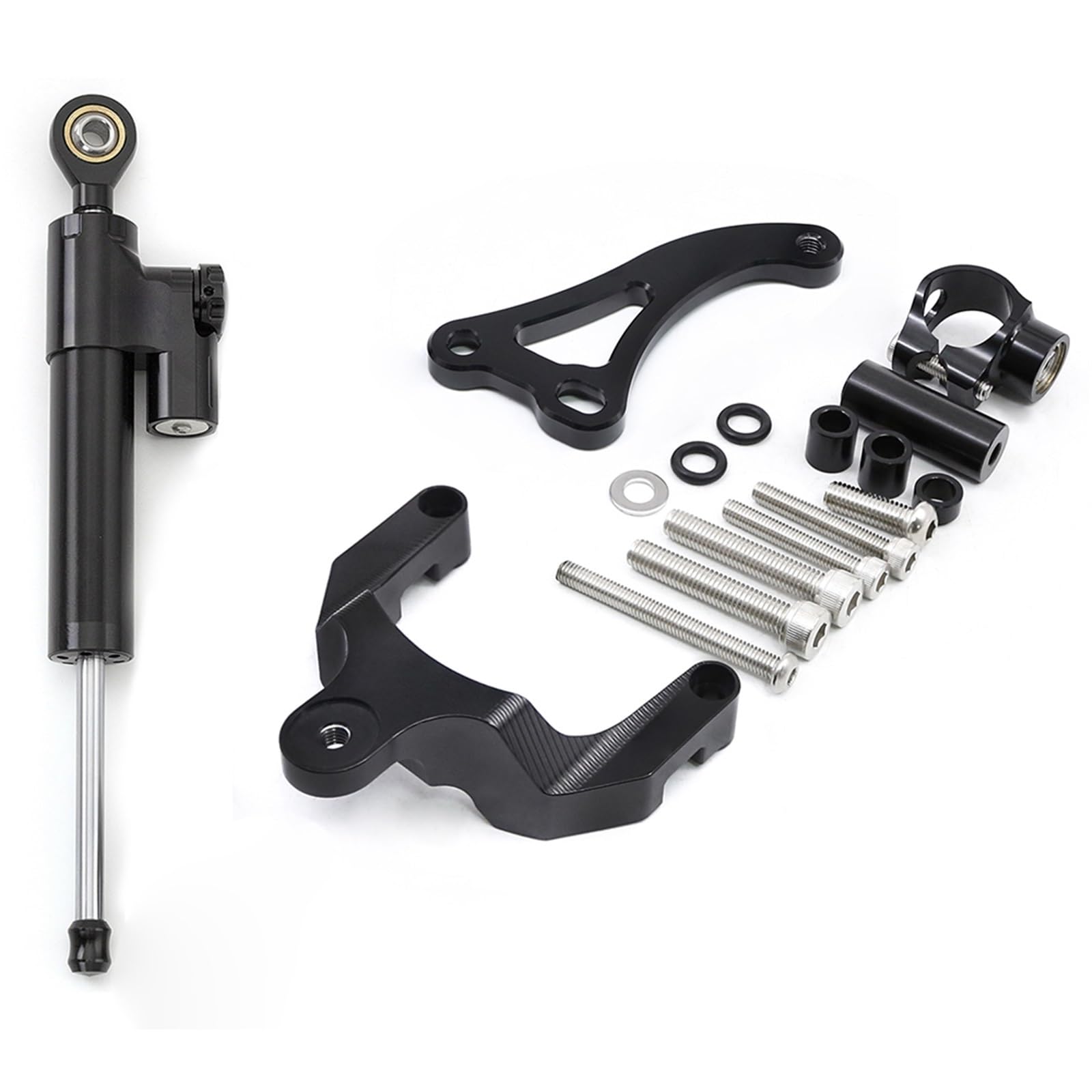 VBNYBA Motorrad Dämpfer Stabilisator Kompatibel Mit Suzuki Für GSR750 2011-2015 Motorrad-Lenkungsdämpfer Motorrad-Lenkungsdämpfer Stoßdämpfer Motorrad-Absorber-Stabilisator(Black) von VBNYBA