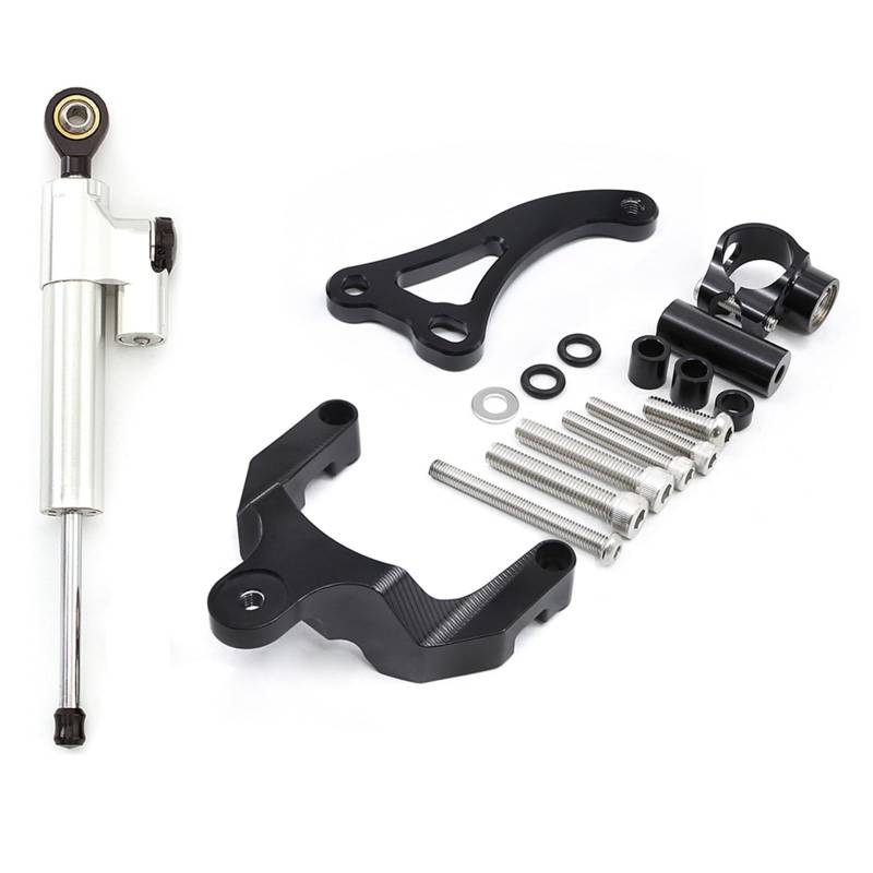 VBNYBA Motorrad Dämpfer Stabilisator Kompatibel Mit Suzuki Für GSR750 2011-2015 Motorrad-Lenkungsdämpfer Motorrad-Lenkungsdämpfer Stoßdämpfer Motorrad-Absorber-Stabilisator(Silver) von VBNYBA