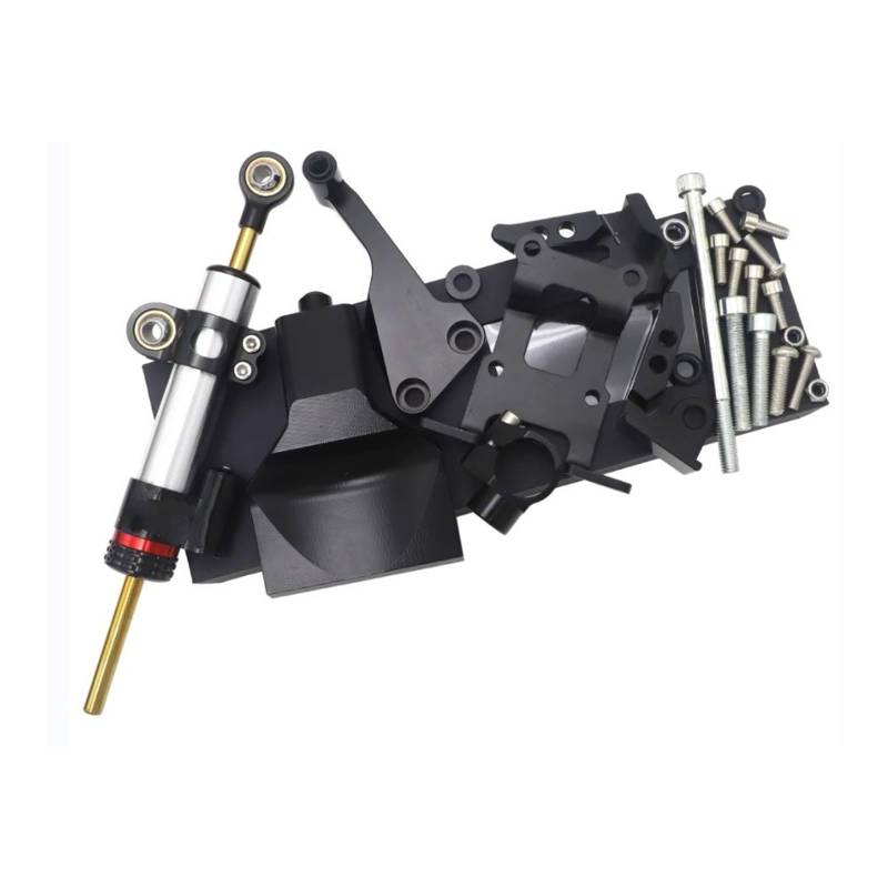 VBNYBA Motorrad Dämpfer Stabilisator Kompatibel Mit Yamaha Für MT-07 2013-2019 Motorraddämpfer Lenkungsdämpferhalterungssatz Zubehör Passender Motorrad-Lenkungsdämpfer(C) von VBNYBA