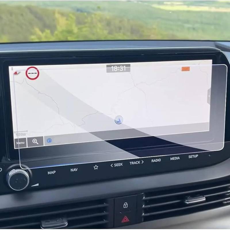 VBNYBA Navigation Schutzfolie Kompatibel Mit Hyundai Für Bayon 2021 2022 10-Zoll-Autonavigationsfolie Auto-LCD-GPS-Navigation Gehärtetes Glas Armaturenbrett-Bildschirmschutzfolie von VBNYBA