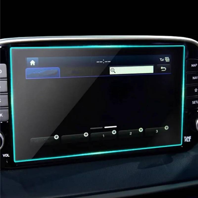 VBNYBA Navigation Schutzfolie Kompatibel Mit Hyundai Für Tucson 2019 2020 Auto-GPS Transparenter Schutz Auto-LCD-Bildschirm Gehärtetes Glas Schutzfolie Zugang Für Innenraum(176 * 99mm) von VBNYBA